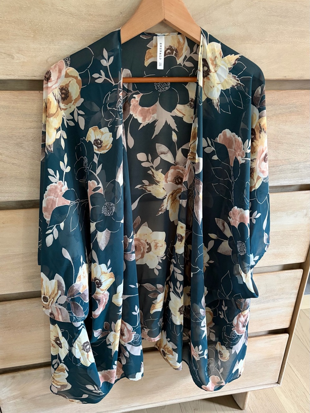 NWOT Pinkblush Teal Floral Cover Up